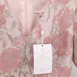 adair pink passion rose jacquard fit & flare dress